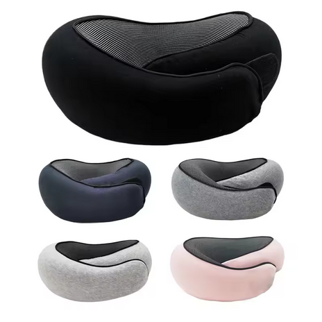 Memory Foam Travel Neck Pillow - Ergonomic Support