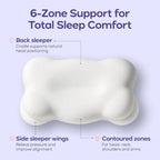 Cloud Align Pillow, Ergonomic Zero-Pressure Soft Memory Foam Pillow for Neck Pain Relief