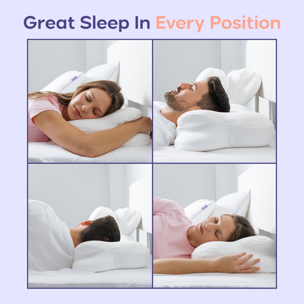 Cloud Align Pillow, Ergonomic Zero-Pressure Soft Memory Foam Pillow for Neck Pain Relief