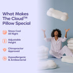 Cloud Align Pillow, Ergonomic Zero-Pressure Soft Memory Foam Pillow for Neck Pain Relief